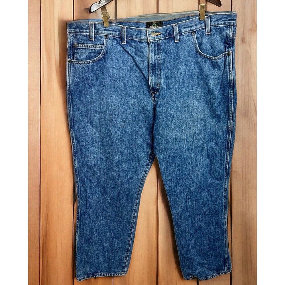 Men's RedHead Classic Fit Medium Blue Wash Jeans Sz 44X30 Straight Leg